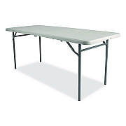 NPS Comfort Max Fold-in-Half Table, Rectangular, 60w x 30d x 29.25h, Speckled Gray Top, Gray Base/Legs (CMFIH3060)