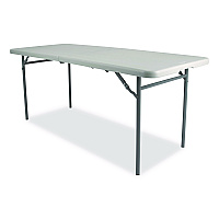 NPS Comfort Max Fold-in-Half Table, Rectangular, 60w x 30d x 29.25h, Speckled Gray Top, Gray Base/Legs (CMFIH3060)