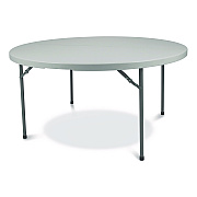 NPS Comfort Max Fold-in-Half Table, Round, 48w x 48d x 29.25h, Speckled Gray Top, Gray Base/Legs (CMFIH48R)