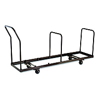 NPS Folding Chair Dolly For Vertical Storage, Metal, 1,100 lb Capacity, 19.25" x 81" x 38.5", Brown (DY35)