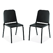 NPS 8200 Series Melody Music Chair, Supports Up to 300 lbs, 17.5" Seat Height, Black Seat, Black Back, Black Base, 2/Pack (82102)