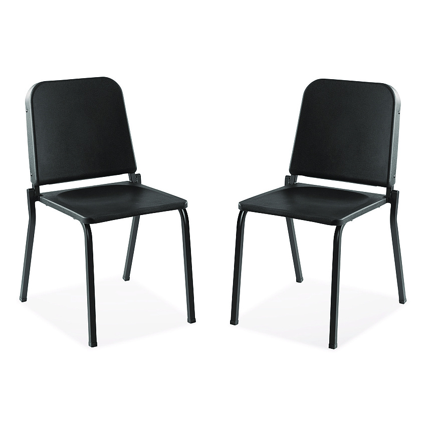 NPS 8200 Series Melody Music Chair, Supports Up to 300 lbs, 17.5" Seat Height, Black Seat, Black Back, Black Base, 2/Pack (82102)