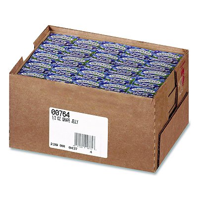 Smucker's Jelly/Jam Plastic Portion Control Cups, Grape, 0.5 oz Cup, 200/Carton (00764)