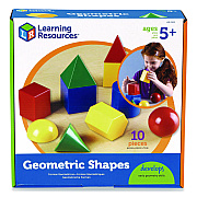 Learning Resources Large Geometric Shapes, Grades K to 5, 10 Pieces (LER0922)