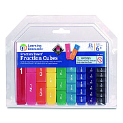Learning Resources Fraction Tower Fraction Cubes, Grades 1 to 4, 51 Pieces (LER2510)