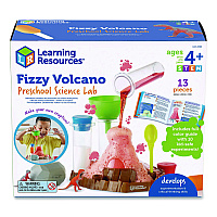 Learning Resources Fizzy Volcano Preschool Science Lab, Grades Pre-K to 2, 13 Pieces (LER2895)