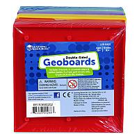 Learning Resources Double-Sided Assorted Geoboards, Grades K to 3, 5" x 5", Assorted Colors, 6 Pieces (LER0425)