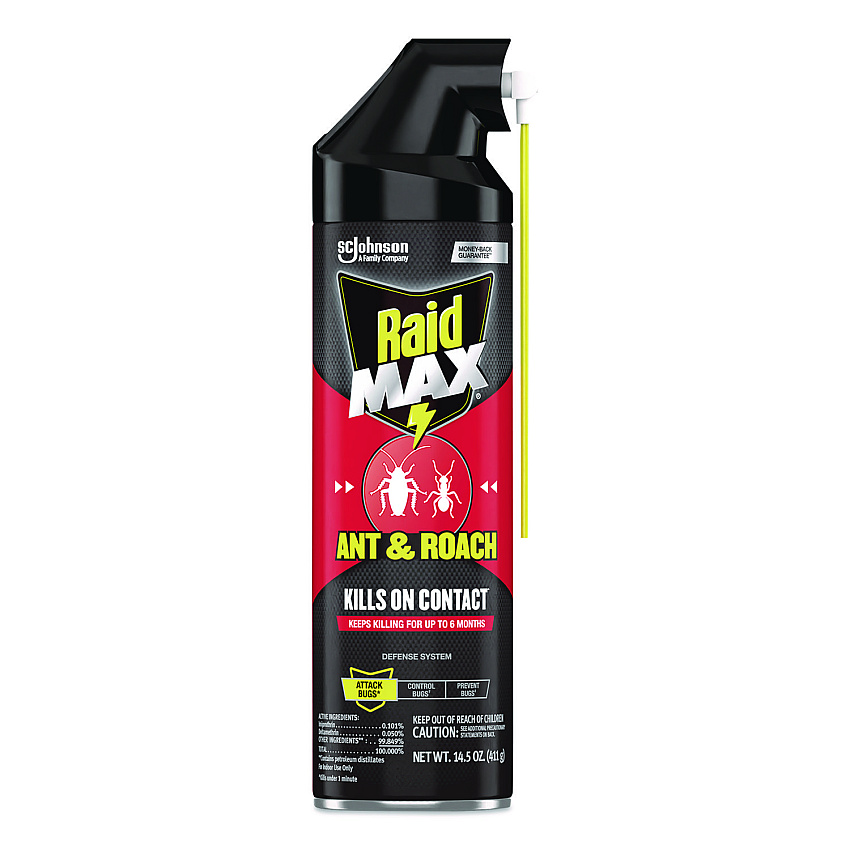 Raid Ant/Roach Killer, 14.5 oz Aerosol Spray, Unscented, 6/Carton (345742)