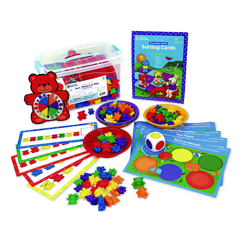 Learning Resources Three Bear Family Sorting Activity Set, Pre-K to K, 133 Pieces (LER0757)