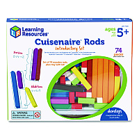 Learning Resources Cuisenaire Rods Introductory Set, Grades Pre-K to 3, 74 Pieces (LER7500)