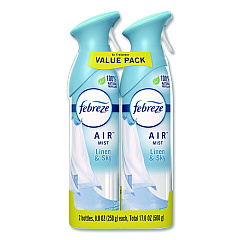 Febreze AIR, Linen and Sky, 8.8 oz Aerosol Spray, 2/Pack (17340PK)