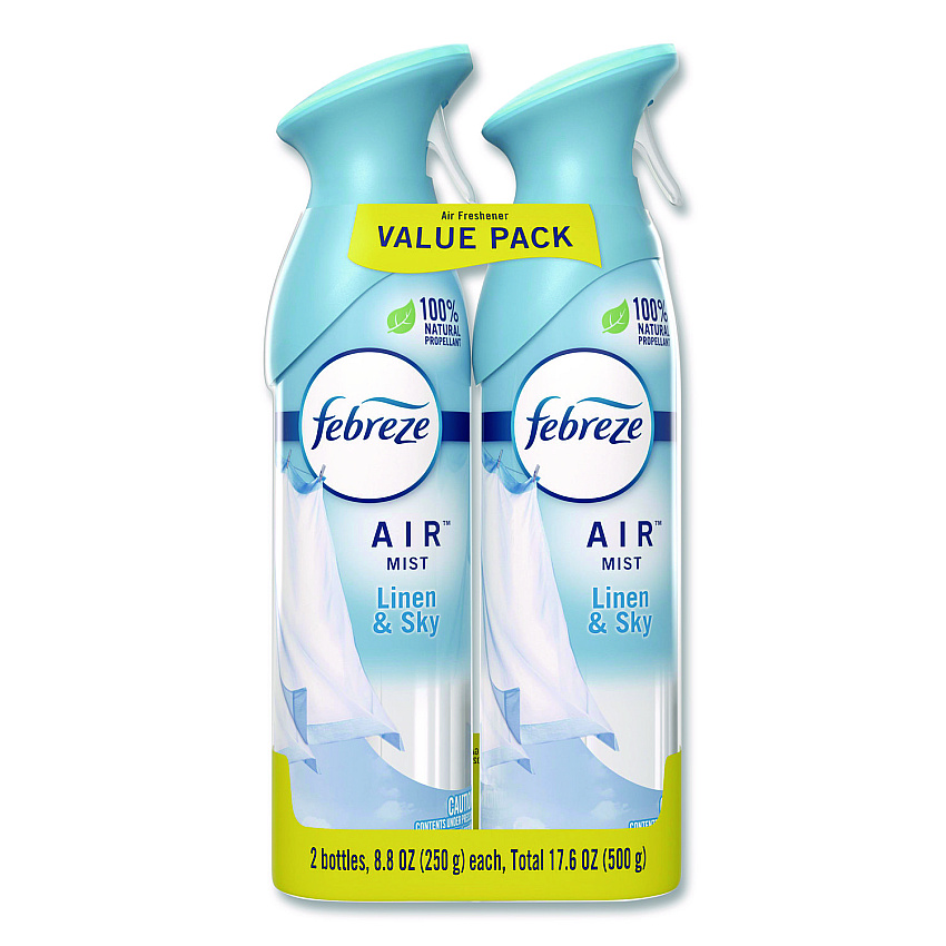 Febreze AIR, Linen and Sky, 8.8 oz Aerosol Spray, 2/Pack (17340PK)
