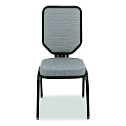 NPS Flex-Back Banquet Chair, Supports Up to 500 lbs, 18.6" Seat Height, Morticia Lithium Seat/Back, Black Base, 2/Pack (9682BG2)