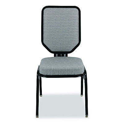 NPS Flex-Back Banquet Chair, Supports Up to 500 lbs, 18.6" Seat Height, Morticia Lithium Seat/Back, Black Base, 2/Pack (9682BG2)