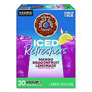 The Original Donut Shop ICED Refreshers K-Cup Pods, Mango Dragonfruit Lemonade, 20/Box (0532)