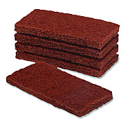 AbilityOne 7910015124968, SKILCRAFT Baseboard Scrubber Kit Stripping Replacement Pad, 1 x 4.75, Brown, 5/Box