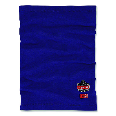 ergodyne Chill-Its 6493FR FR Cooling Neck Gaiter, Modacrylic Knit, One Size Fits Most, Blue (42138)