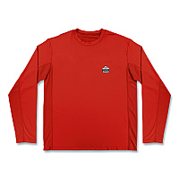 ergodyne Chill-Its 6689 Cooling Long Sleeve Sun Shirt with UV Protection, Medium, Orange (12178)