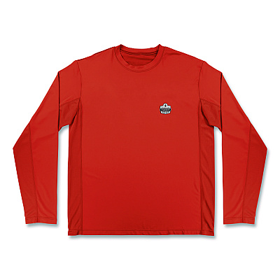 ergodyne Chill-Its 6689 Cooling Long Sleeve Sun Shirt with UV Protection, Medium, Orange (12178)