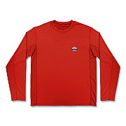 ergodyne Chill-Its 6689 Cooling Long Sleeve Sun Shirt with UV Protection, Large, Orange (12179)