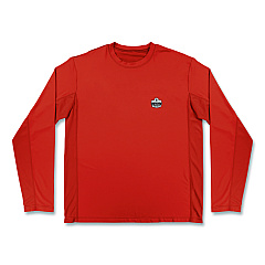 ergodyne Chill-Its 6689 Cooling Long Sleeve Sun Shirt with UV Protection, Large, Orange (12179)