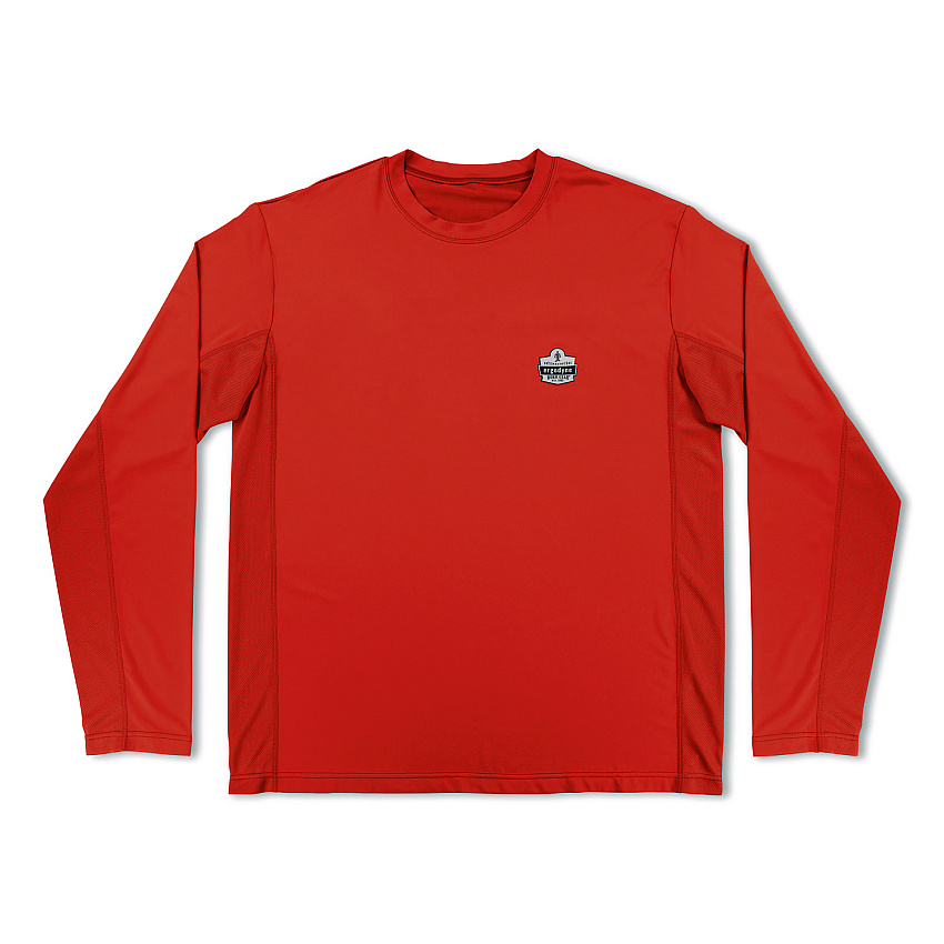 ergodyne Chill-Its 6689 Cooling Long Sleeve Sun Shirt with UV Protection, X-Large, Orange (12180)