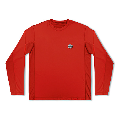 ergodyne Chill-Its 6689 Cooling Long Sleeve Sun Shirt with UV Protection, 2X-Large, Orange (12181)