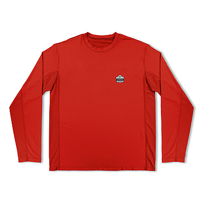 ergodyne Chill-Its 6689 Cooling Long Sleeve Sun Shirt with UV Protection, 3X-Large, Orange (12182)