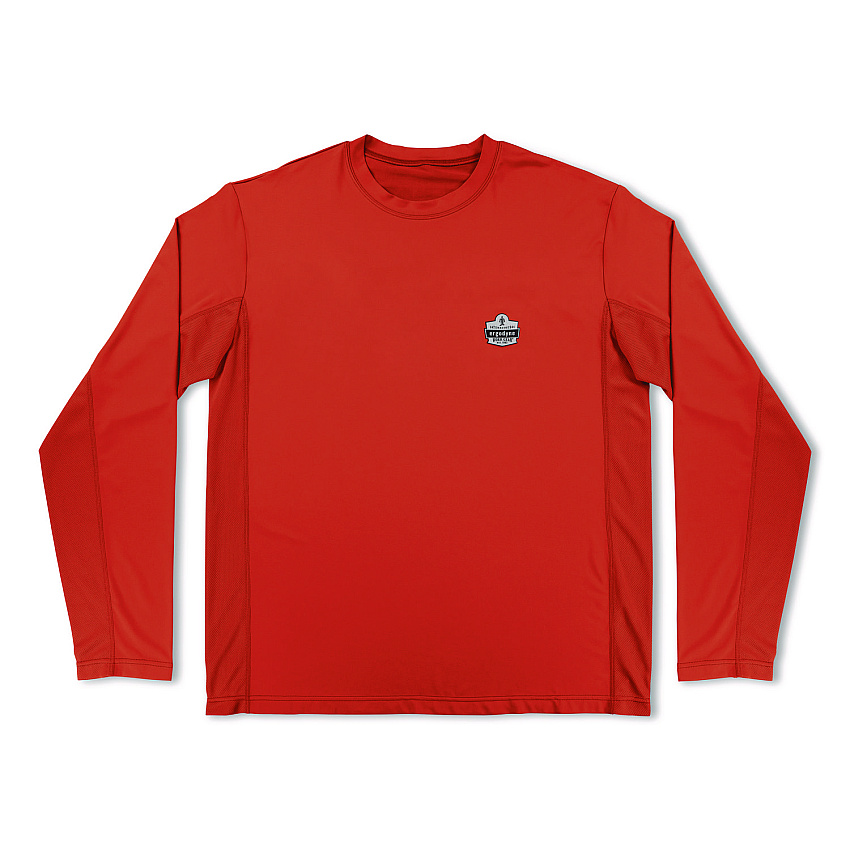 ergodyne Chill-Its 6689 Cooling Long Sleeve Sun Shirt with UV Protection, 3X-Large, Orange (12182)