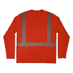 ergodyne Chill-Its 6688 Type R Class 2 Cooling Hi-Vis Sun Shirt with UV Protection, Small, Orange (12230)