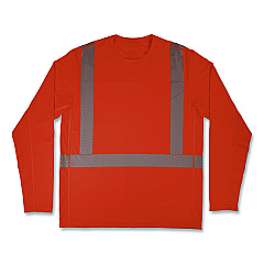 ergodyne Chill-Its 6688 Type R Class 2 Cooling Hi-Vis Sun Shirt with UV Protection, X-Large, Orange (12233)