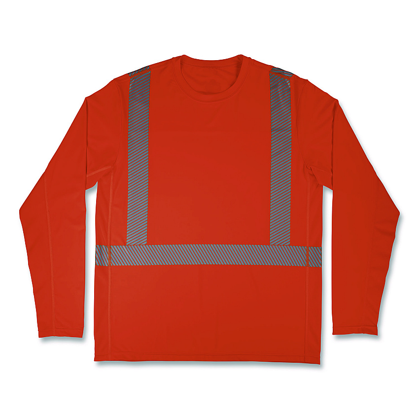 ergodyne Chill-Its 6688 Type R Class 2 Cooling Hi-Vis Sun Shirt with UV Protection, 2X-Large, Orange (12234)
