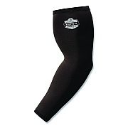 ergodyne Chill-Its 6691 Cooling Arm Sleeves with Box-Handling Grip, Polyester/Spandex, Medium, Black, Pair (12387)