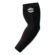 ergodyne Chill-Its 6691 Cooling Arm Sleeves with Box-Handling Grip, Polyester/Spandex, Large, Black, Pair (12388)