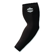 ergodyne Chill-Its 6691 Cooling Arm Sleeves with Box-Handling Grip, Polyester/Spandex, X-Large, Black, Pair (12389)