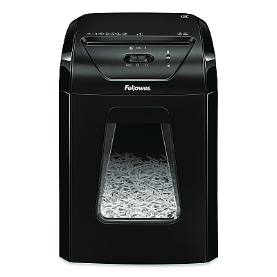 Fellowes Powershred 12C Cross-Cut Personal Shredder, 12 Manual Sheet Capacity (24343401)