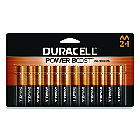 Duracell Power Boost Copper Top Alkaline AA Batteries, 24/Pack (MN1500B240PK)