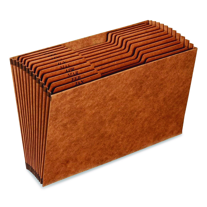 Pendaflex Heavy-Duty Expanding File, 12 Sections, 1/3-Cut Tabs, Legal Size, Redrope (R219MHD)