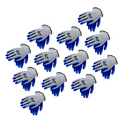 G-Tek GP Latex-Coated Cotton/Polyester Gloves, EN388: 1111, Small, Gray/blue, 12 Pairs (179964)