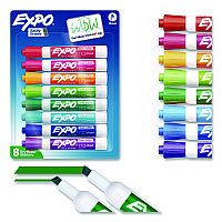 EXPO Dry Erase Marker, Broad Chisel Tip, Assorted Colors, 8/Pack (1927524A)