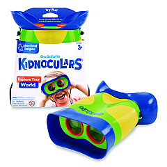 Educational Insights GeoSafari Jr. Kidnoculars, Ages 5 and Up, 8.6" x 7" x 8.9", Blue/Green/Yellow (5260)