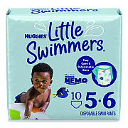 Huggies Little Swimmers, Size 5-6, Baby Weight 32 lbs and Up, Blue, 10/Pack, 8 Packs/Carton (18345)