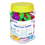 Learning Resources Jumbo Uppercase Magnetic Letters, 2.5" Tall, Assorted Colors, 40 Pieces (LER0450)