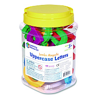 Learning Resources Jumbo Uppercase Magnetic Letters, 2.5" Tall, Assorted Colors, 40 Pieces (LER0450)