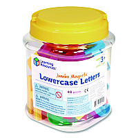 Learning Resources Jumbo Lowercase Magnetic Letters, 1.5" Tall, Assorted Color Characters, 40 Pieces (LER0451)