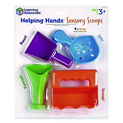 Learning Resources Helping Hands Sensory Scoops, Grades Pre-K to 2, 4 Pieces (LER5567)