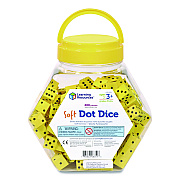 Learning Resources Soft Foam Dot Dice, Grades Pre-K to 1, 200 Pieces (LER6351)