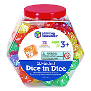 Learning Resources 10-Sided Double-Decahedra Dice in Dice, Ages 6 to 10, 72 Dice (LER7698)