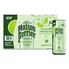 Nestl Maison Perrier Sparkling Water,11.15 oz Can, Lime, 8 Cans/Box (85129)