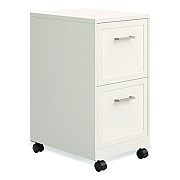 Alera Two-Drawer Mobile Vertical File, 2 Letter-Size File Drawers, 14.25 x 18 x 26.7, Pearl White (HSVF1824WH)